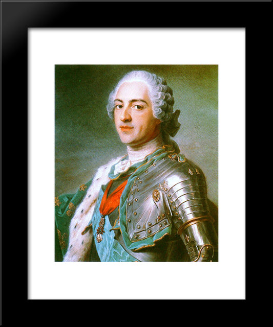 Louis Xv Of France 20x24 Black Modern Wood Framed Art Print Poster by La Tour, Maurice Quentin de