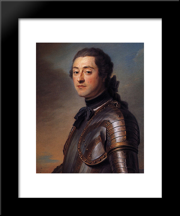 Marc Rene, Marquis De Voyer D'Argenson 20x24 Black Modern Wood Framed Art Print Poster by La Tour, Maurice Quentin de