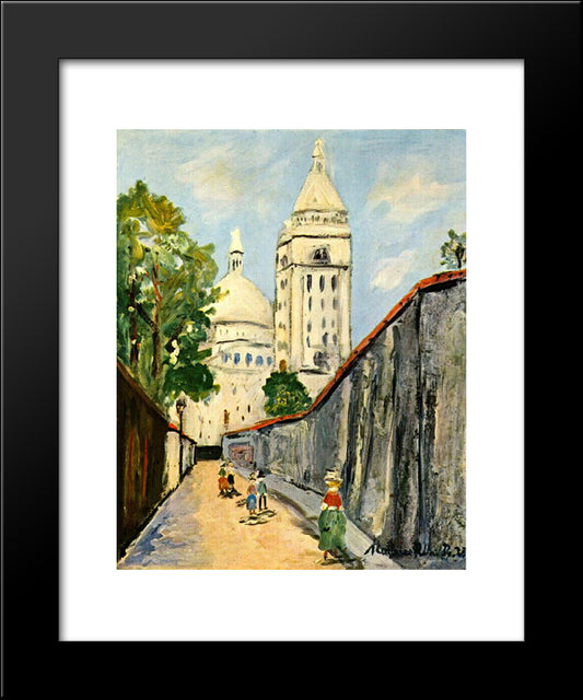 Basilica 20x24 Black Modern Wood Framed Art Print Poster by Utrillo, Maurice