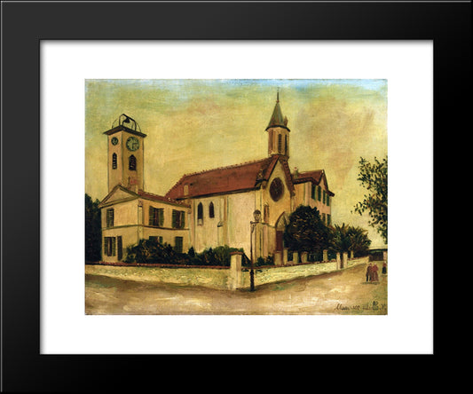 Beaulieu Church 20x24 Black Modern Wood Framed Art Print Poster by Utrillo, Maurice