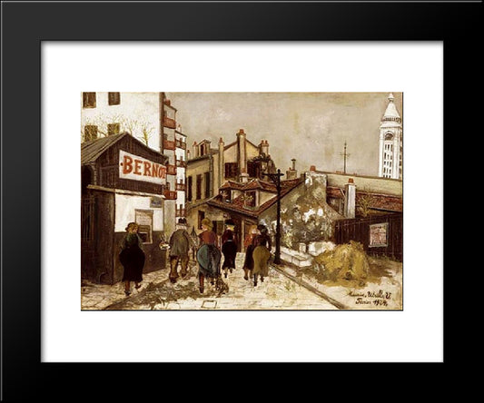 Bernot House 20x24 Black Modern Wood Framed Art Print Poster by Utrillo, Maurice