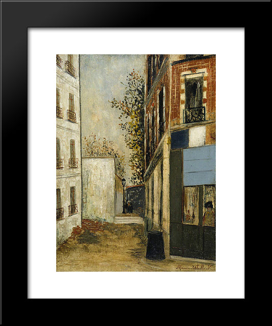 Cabare Belle Gabrielle 20x24 Black Modern Wood Framed Art Print Poster by Utrillo, Maurice