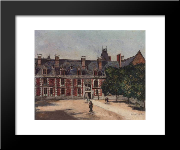 Castle Of Blois 20x24 Black Modern Wood Framed Art Print Poster by Utrillo, Maurice