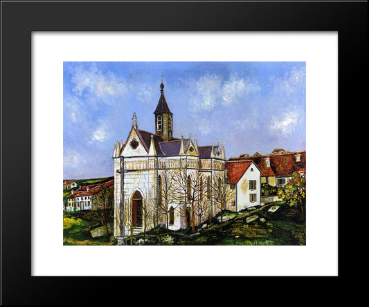 Chapelle De Buis 20x24 Black Modern Wood Framed Art Print Poster by Utrillo, Maurice
