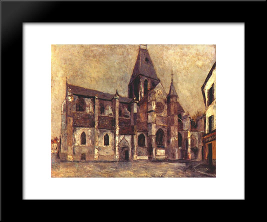 Church At Villiers Le Bel 20x24 Black Modern Wood Framed Art Print Poster by Utrillo, Maurice