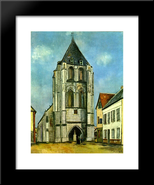 Church In Provence 20x24 Black Modern Wood Framed Art Print Poster by Utrillo, Maurice