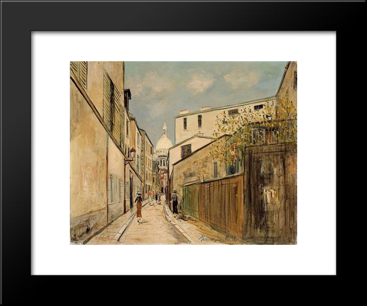 Church Of Sacre - Coeur 20x24 Black Modern Wood Framed Art Print Poster by Utrillo, Maurice