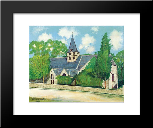 Church Of St. Leomer 20x24 Black Modern Wood Framed Art Print Poster by Utrillo, Maurice