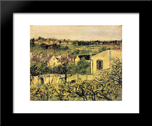 La Butte Pinson 20x24 Black Modern Wood Framed Art Print Poster by Utrillo, Maurice