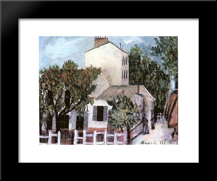 Lapin Agile 20x24 Black Modern Wood Framed Art Print Poster by Utrillo, Maurice