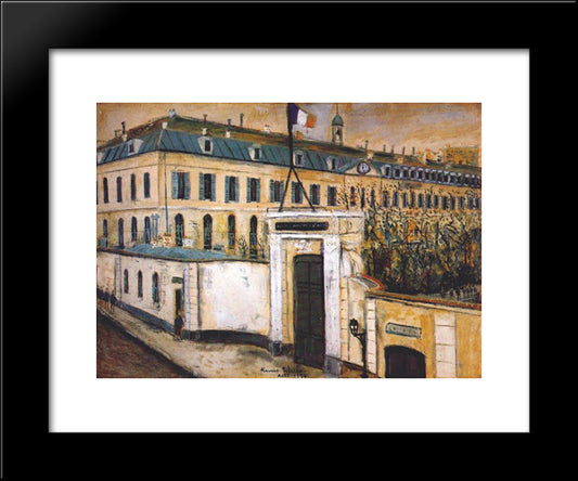 Military Hospital 20x24 Black Modern Wood Framed Art Print Poster by Utrillo, Maurice