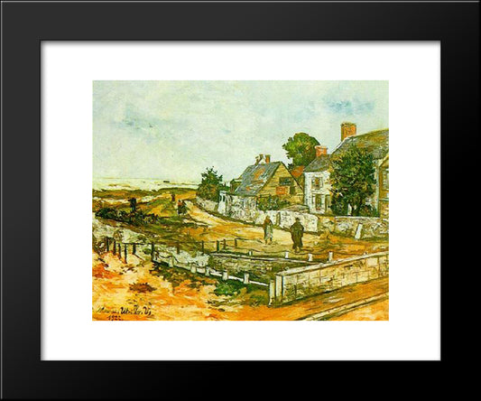 Mont St. Michel 20x24 Black Modern Wood Framed Art Print Poster by Utrillo, Maurice
