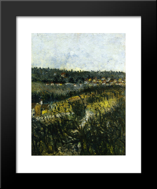 Near Montmagny 20x24 Black Modern Wood Framed Art Print Poster by Utrillo, Maurice
