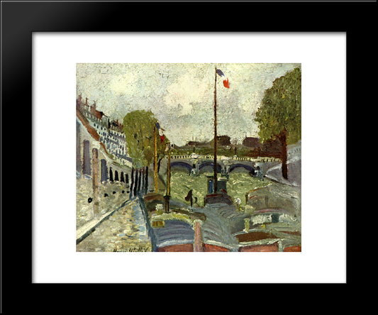 Nine 20x24 Black Modern Wood Framed Art Print Poster by Utrillo, Maurice