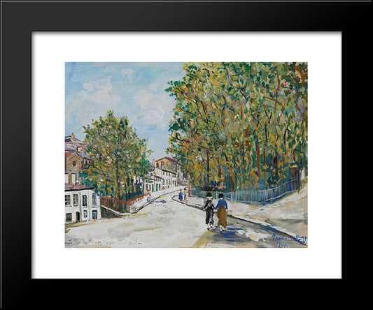 Square Minimes 20x24 Black Modern Wood Framed Art Print Poster by Utrillo, Maurice