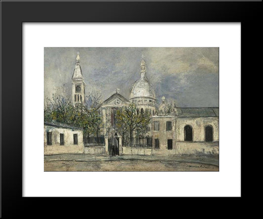 St. Pierre De Montmartre 20x24 Black Modern Wood Framed Art Print Poster by Utrillo, Maurice