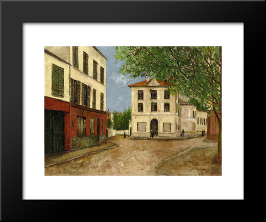Street In Nanterre 20x24 Black Modern Wood Framed Art Print Poster by Utrillo, Maurice