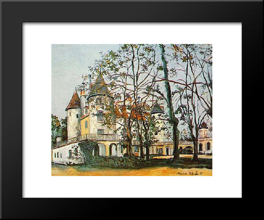 The Castle 20x24 Black Modern Wood Framed Art Print Poster by Utrillo, Maurice