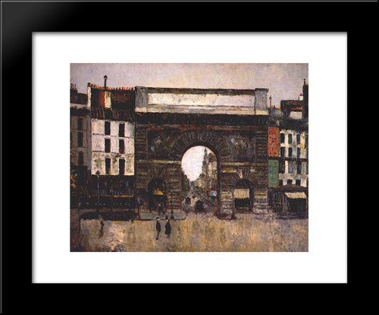 The Gate Saint - Martin 20x24 Black Modern Wood Framed Art Print Poster by Utrillo, Maurice