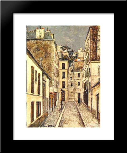 The Passage (The Dead End) 20x24 Black Modern Wood Framed Art Print Poster by Utrillo, Maurice