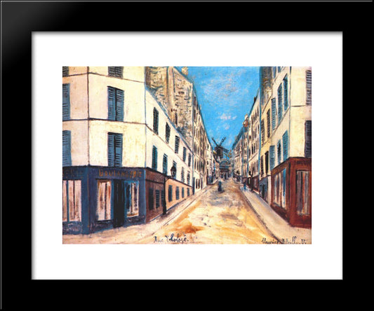 Tholoze Street 20x24 Black Modern Wood Framed Art Print Poster by Utrillo, Maurice