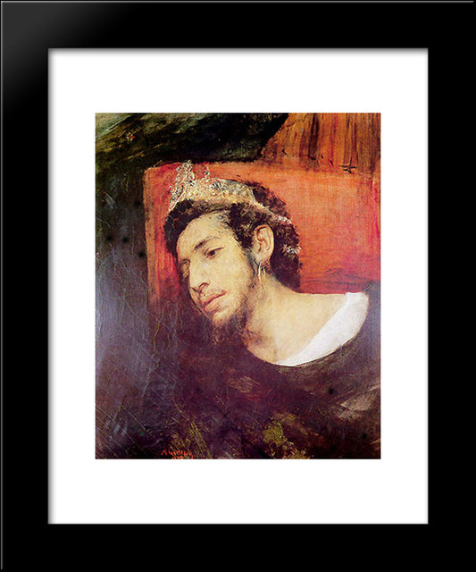 Ahasuerus, Wandering Jew 20x24 Black Modern Wood Framed Art Print Poster by Gottlieb, Maurycy