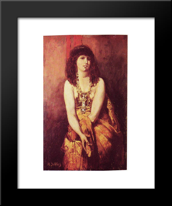 Odalisque 20x24 Black Modern Wood Framed Art Print Poster by Gottlieb, Maurycy