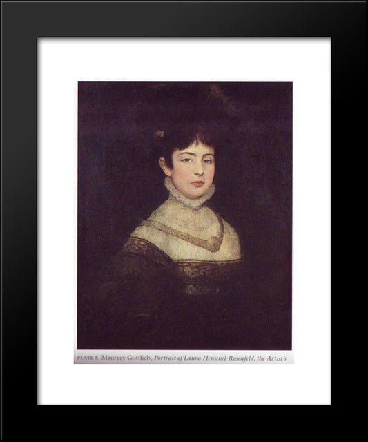 Portrait Of Laura Henschel-Rosenfeld 20x24 Black Modern Wood Framed Art Print Poster by Gottlieb, Maurycy