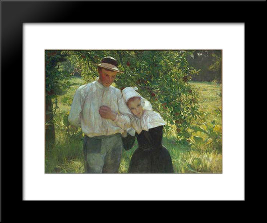 A Walk In The Garden 20x24 Black Modern Wood Framed Art Print Poster by Kurzweil, Max