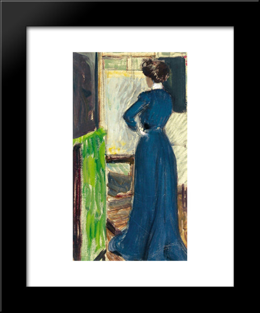 Martha Kurzweil Before An Easel 20x24 Black Modern Wood Framed Art Print Poster by Kurzweil, Max
