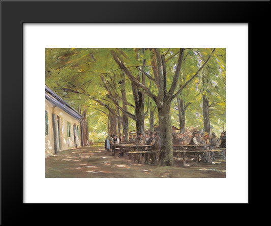 A Country Brasserie, Brannenburg, Bavaria 20x24 Black Modern Wood Framed Art Print Poster by Liebermann, Max