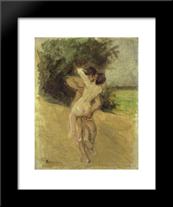 Love Scene 20x24 Black Modern Wood Framed Art Print Poster by Liebermann, Max