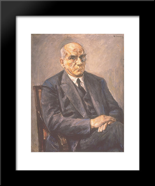 Portrait Of Otto Braun 20x24 Black Modern Wood Framed Art Print Poster by Liebermann, Max