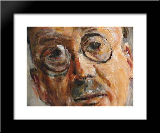 Portrait Of Professor Sauerbruch 20x24 Black Modern Wood Framed Art Print Poster by Liebermann, Max