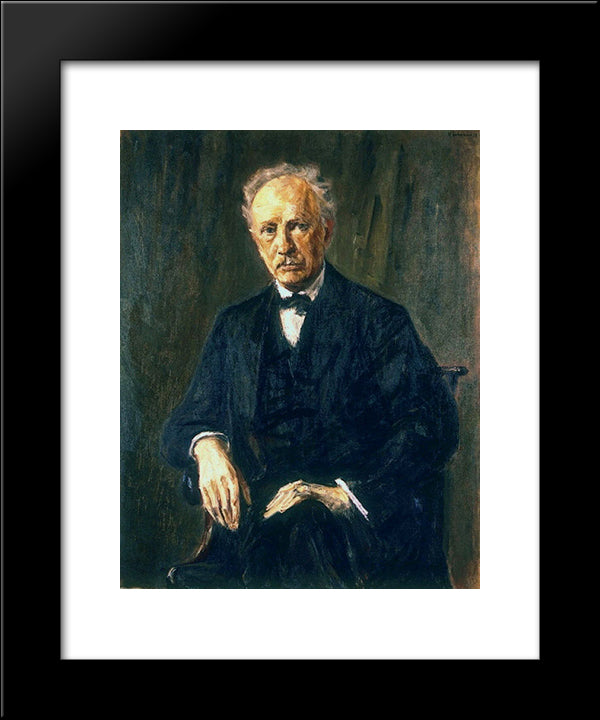 Portrait Of Richard Strauss 20x24 Black Modern Wood Framed Art Print Poster by Liebermann, Max