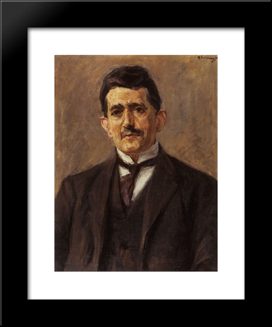 Portrait Of The Publisher Bruno Cassirer 20x24 Black Modern Wood Framed Art Print Poster by Liebermann, Max