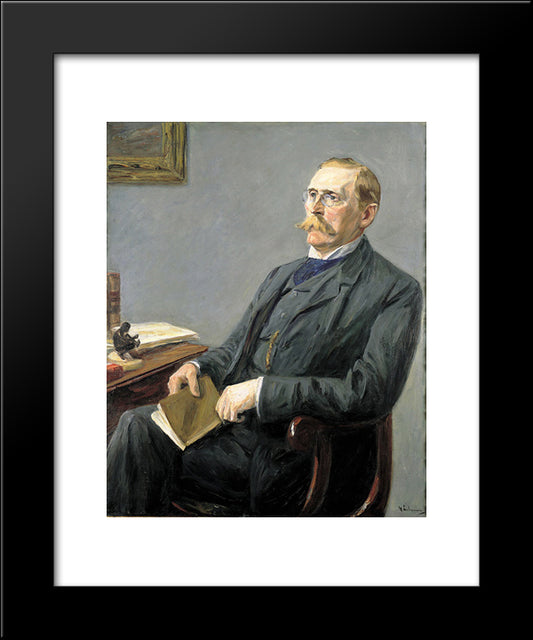 Portrait Of Wilhelm Bode 20x24 Black Modern Wood Framed Art Print Poster by Liebermann, Max