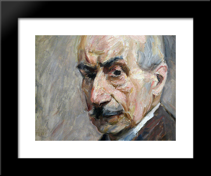 Self-Portrait 20x24 Black Modern Wood Framed Art Print Poster by Liebermann, Max
