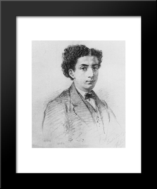 Sixteen Years Old 20x24 Black Modern Wood Framed Art Print Poster by Liebermann, Max