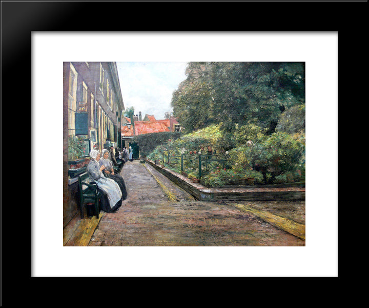 Stevenstift In Leiden 20x24 Black Modern Wood Framed Art Print Poster by Liebermann, Max