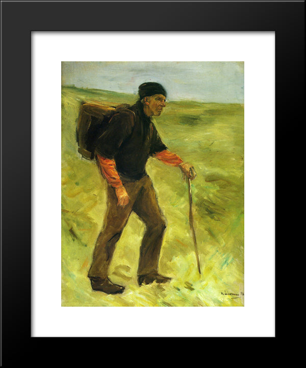 The Farmer 20x24 Black Modern Wood Framed Art Print Poster by Liebermann, Max