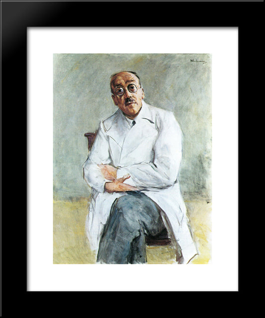 The Surgeon, Ferdinand Sauerbruch 20x24 Black Modern Wood Framed Art Print Poster by Liebermann, Max