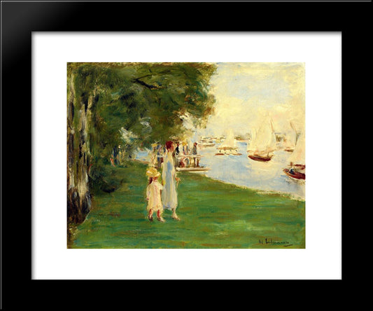 The Yacht Race 20x24 Black Modern Wood Framed Art Print Poster by Liebermann, Max