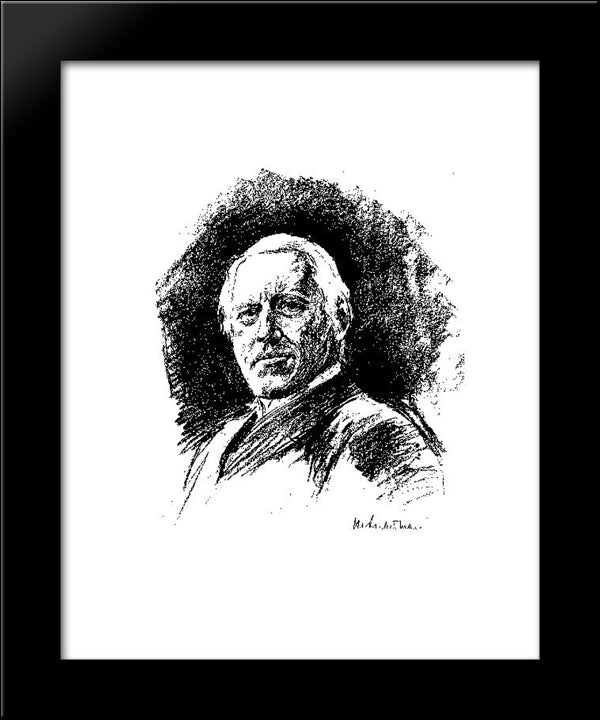 Ulrich Von Wilamowitz Moellendorff 20x24 Black Modern Wood Framed Art Print Poster by Liebermann, Max