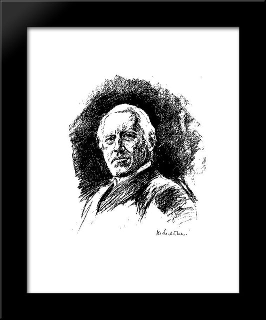 Ulrich Von Wilamowitz Moellendorff 20x24 Black Modern Wood Framed Art Print Poster by Liebermann, Max