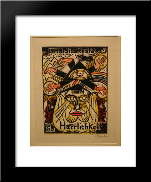Das Vater Unser - Und Die Kraft Und Die Herrlichkeit 20x24 Black Modern Wood Framed Art Print Poster by Pechstein, Max