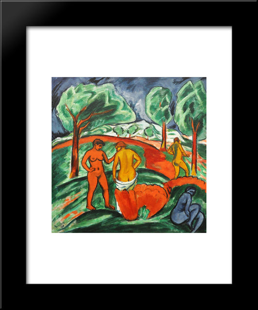 Day Of Steel 20x24 Black Modern Wood Framed Art Print Poster by Pechstein, Max