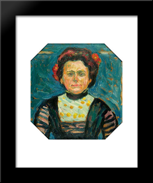 Portrat Frau Cuhrt 20x24 Black Modern Wood Framed Art Print Poster by Pechstein, Max