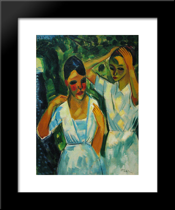 Sunlight 20x24 Black Modern Wood Framed Art Print Poster by Pechstein, Max