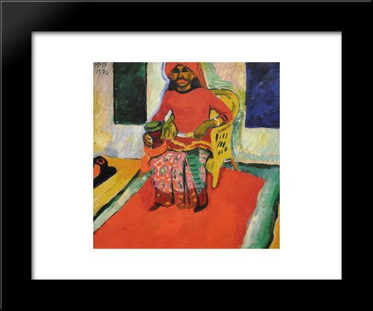 The Big Indian 20x24 Black Modern Wood Framed Art Print Poster by Pechstein, Max